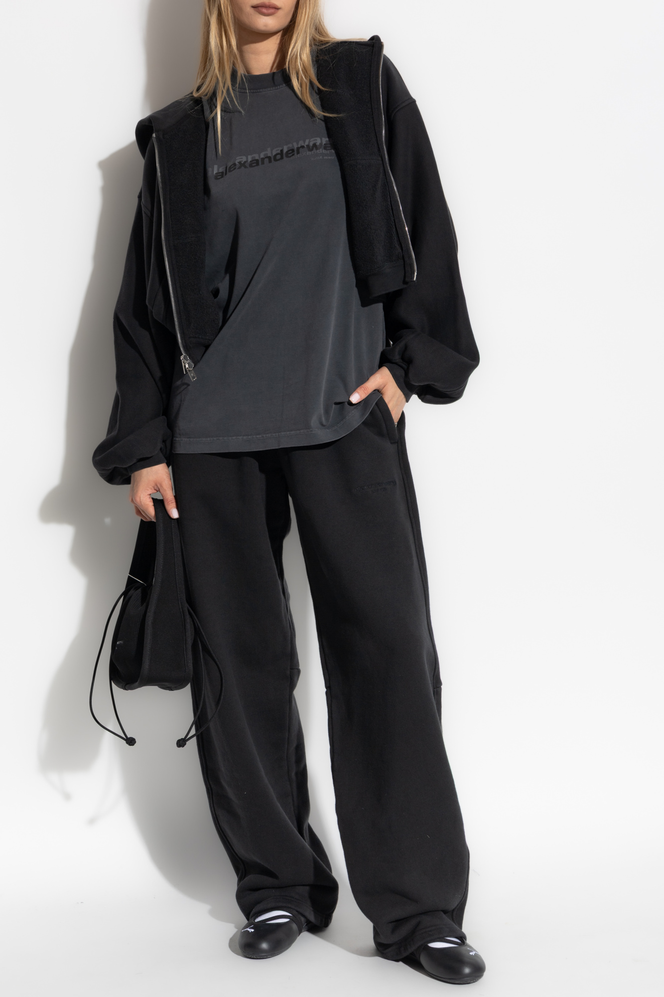 Black Wide-leg sweatpants Alexander Wang - Vitkac AS
